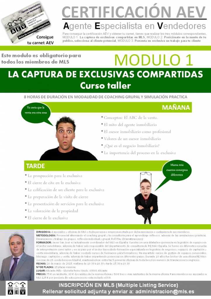 Modulo 1 AEV-Alicante marzo 2015